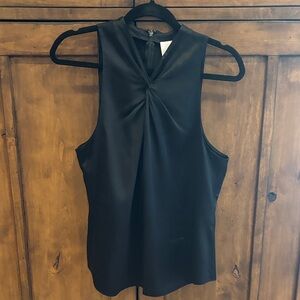 Cinq a Sept Black Sleeveless Blouse